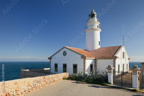 Spanien, Mallorca, Far de Capdepera, Leuchtturm, Steimauer photo
