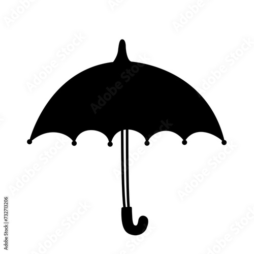 Umbrella icon using a hand-drawn style