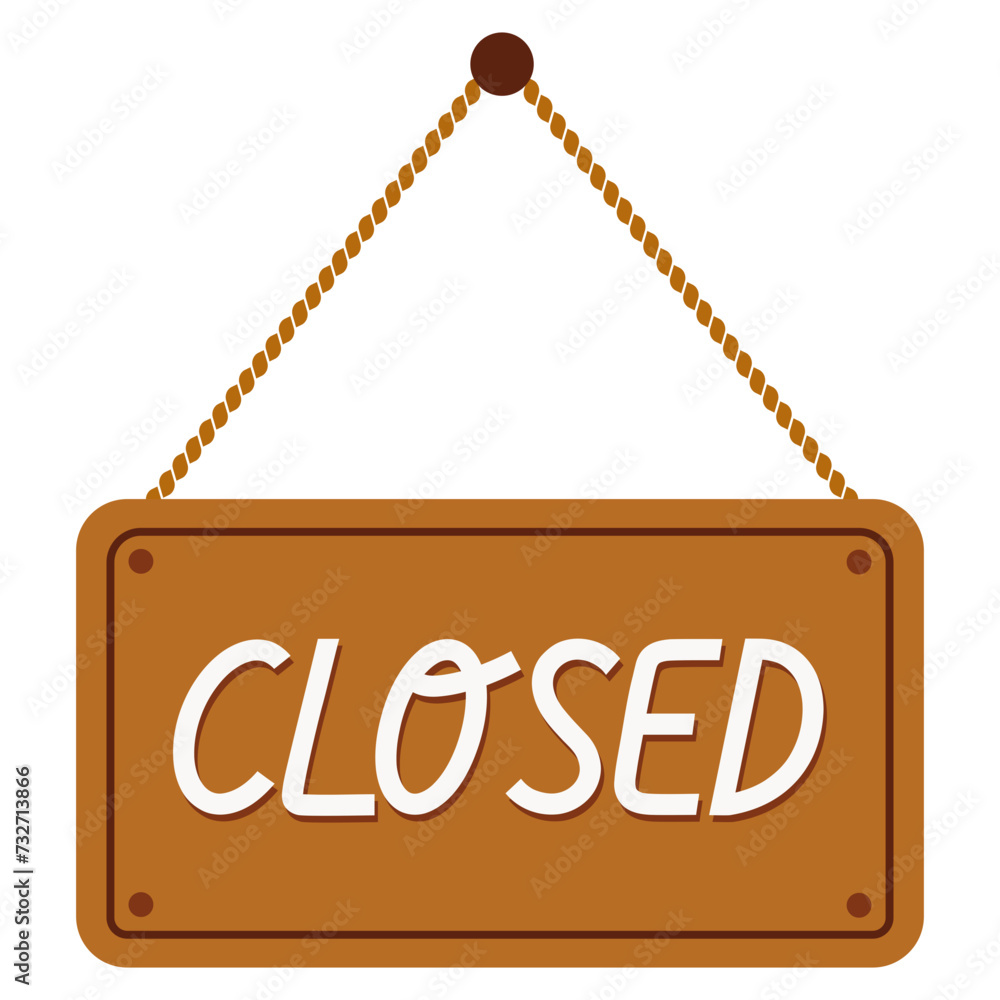 wood closed shop sign front door illustration wood closed shop sign front door illustration