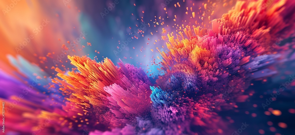 A Mesmerizing 3D Abstract Multicolor Visualization A Mesmerizing 3D Abstract Multicolor Visualization
