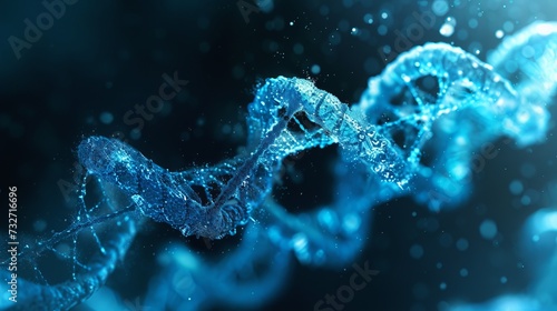 genetic curly twisted line ocean blue biology science theme backgroud can be use for advertisement banner website brochure template package design vector