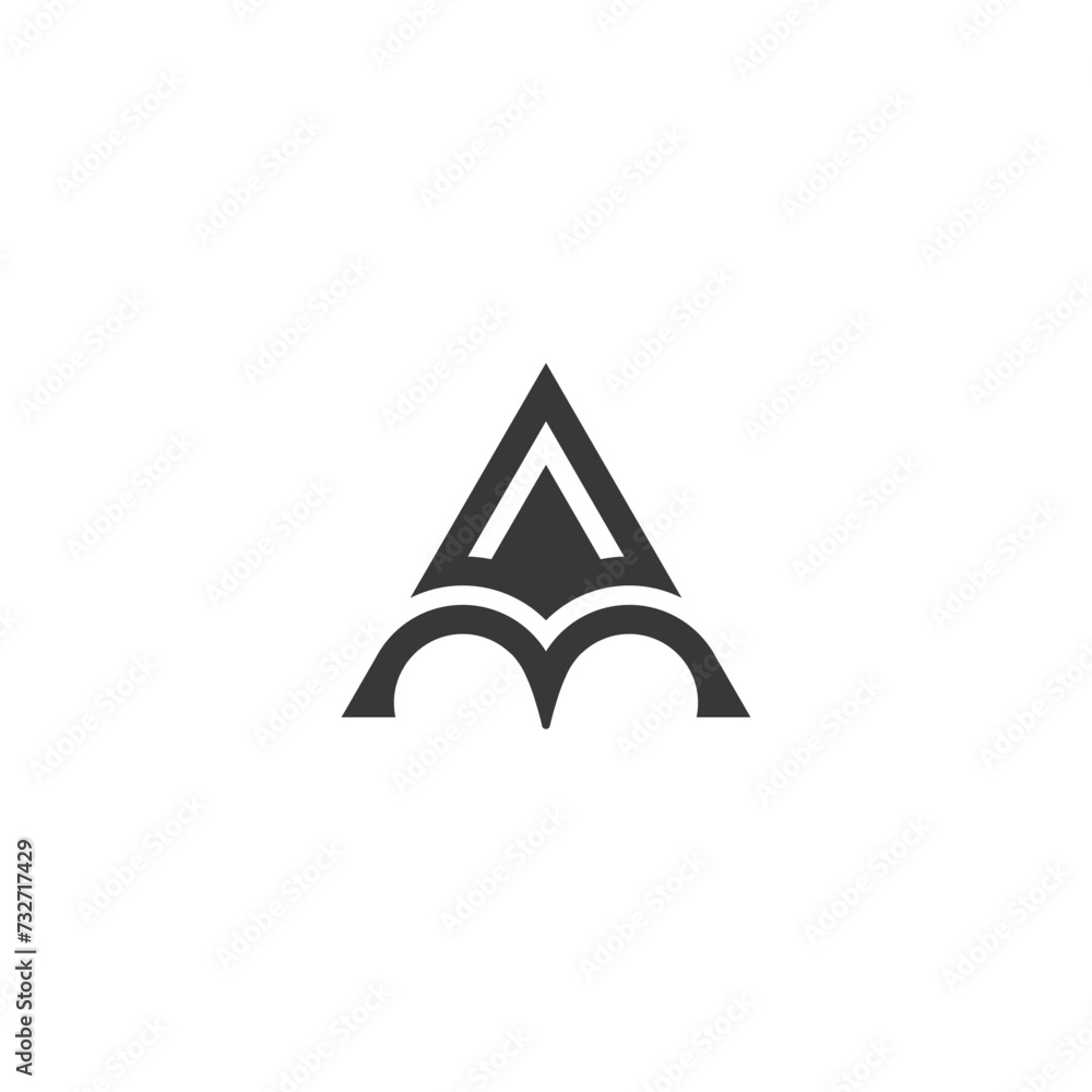 Fototapeta premium Alphabet letters Initials Monogram logo AM MA