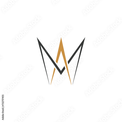 AM, MA, A AND M Abstract initial monogram letter alphabet logo design