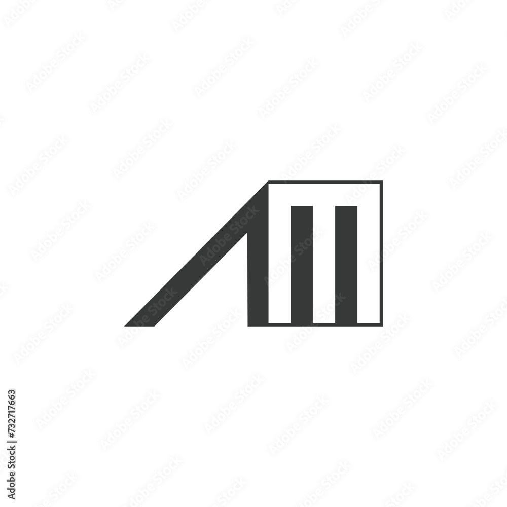 Alphabet letters Initials Monogram logo AM, MA, A and M Alphabet letters Initials Monogram logo AM, MA, A and M