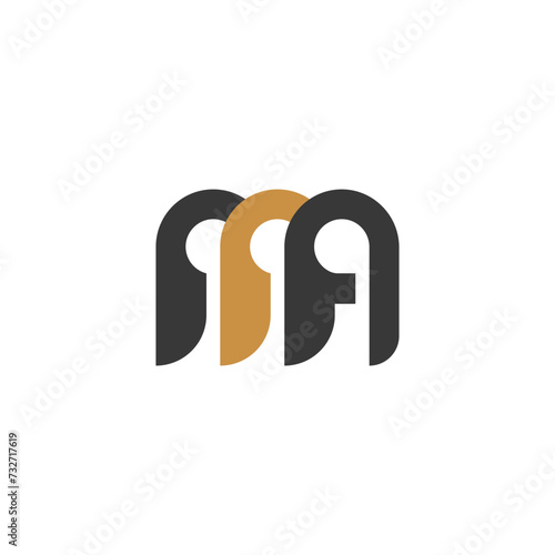 AM, MA, Abstract initial monogram letter alphabet logo design