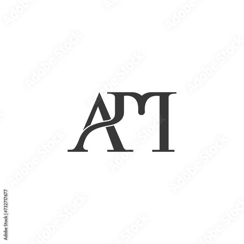 Alphabet letters Initials Monogram logo AM, MA, A and M