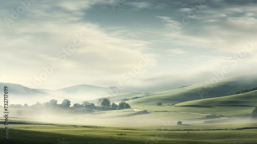 A Captivating Blurred Background Featuring a Grassy Plateau: Nature's Verdant Canvas in Sublime Blur