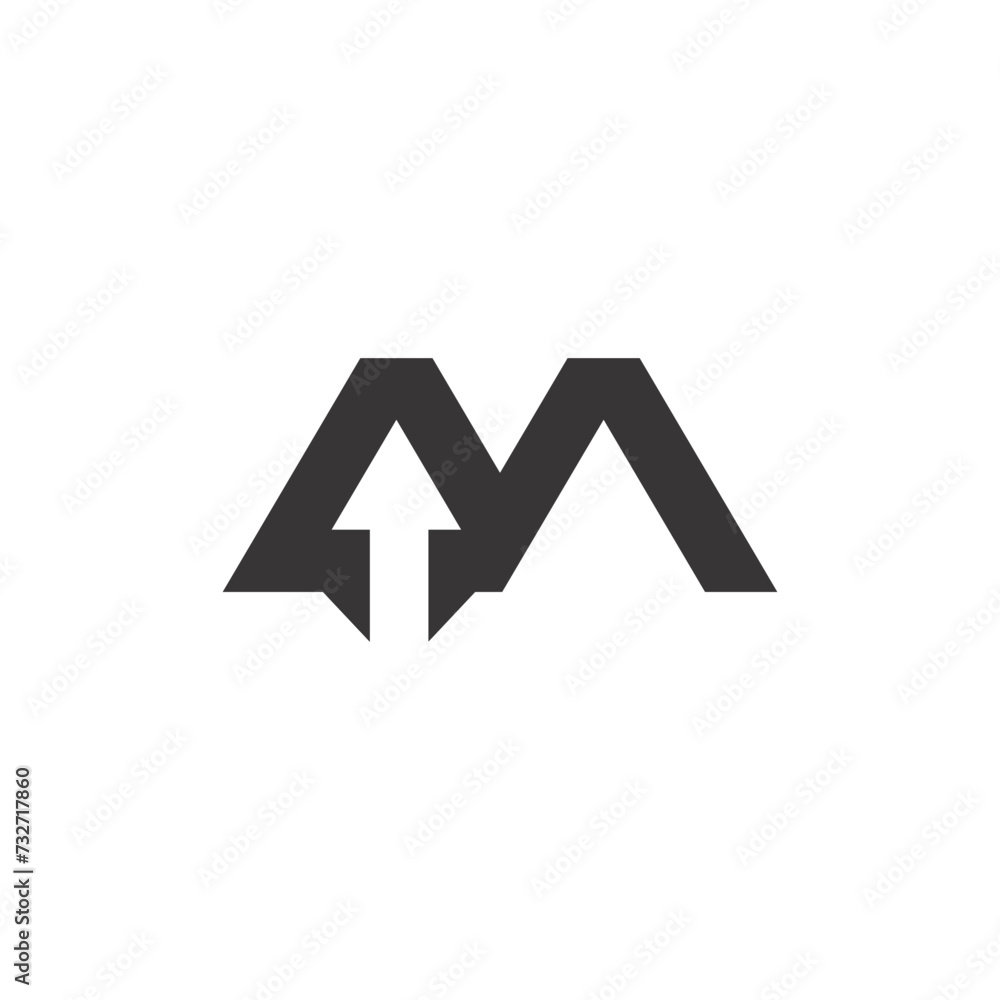 Alphabet Initials logo AM, MA, M and A Alphabet Initials logo AM, MA, M and A