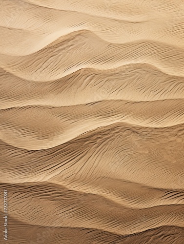 Sand Print Reflections  Vintage Aerial View of Desert Dunes