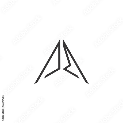 Alphabet Initials logo AM, MA, M and A