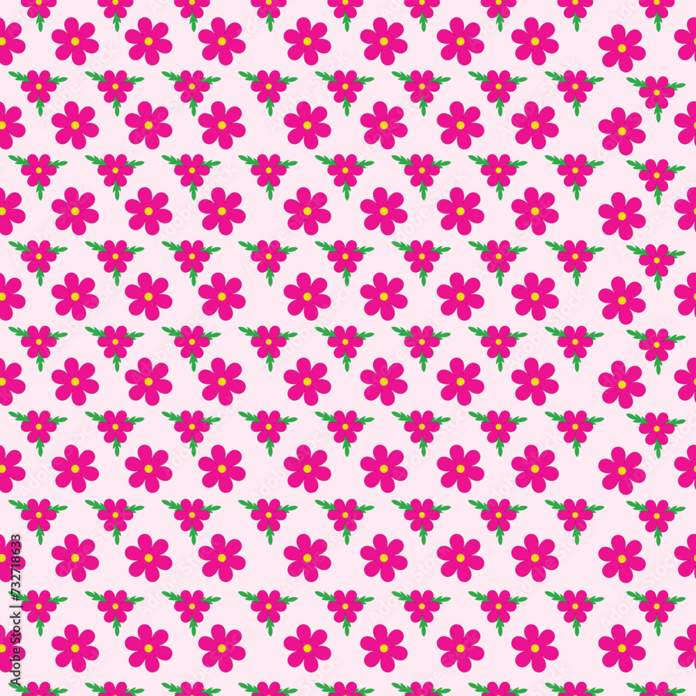 pink flowers pattern with background,vector illustration pink flowers pattern with background,vector illustration