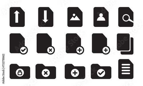 Document file icon set. Documents symbol collection. Different documents icons vector.