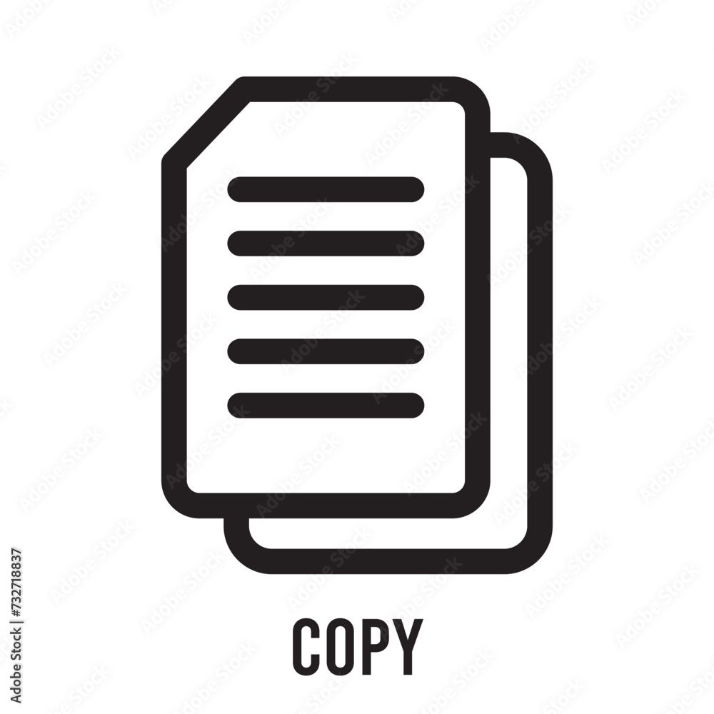 Copy Files Icon, apps and websites. Stock Vector illustration isolated on white background. Copy Files Icon, apps and websites. Stock Vector illustration isolated on white background.