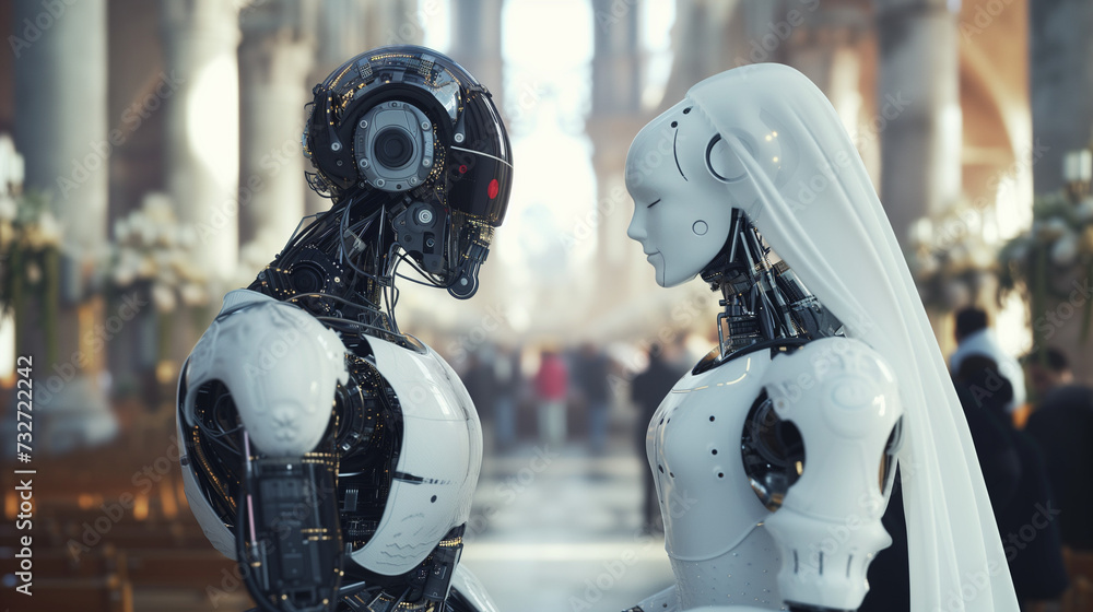 Sentient Robots with fully autonomous and conscious AI decide to get married Sentient Robots with fully autonomous and conscious AI decide to get married