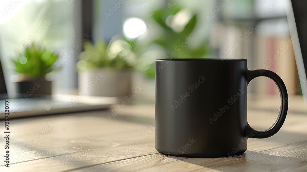 Morning Mug Of Coffee To Get Ready For The Daily Grind At The Business Office (Generative AI). Morning Mug Of Coffee To Get Ready For The Daily Grind At The Business Office (Generative AI).