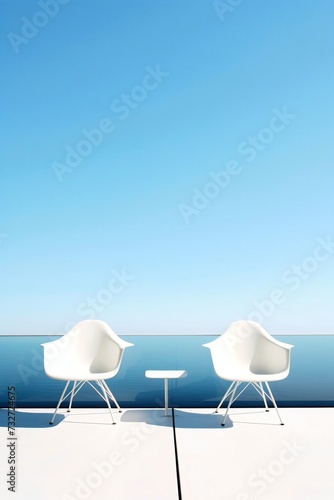 two chairs on the beach © kalab