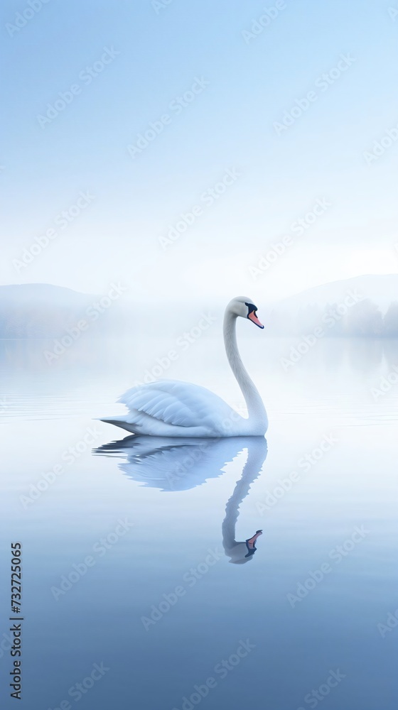 Fototapeta premium swan on the lake