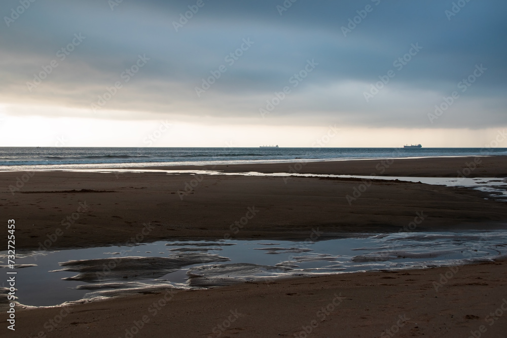 Baltic sea shore at sunset, Liepaja, Latvia. Baltic sea shore at sunset, Liepaja, Latvia.