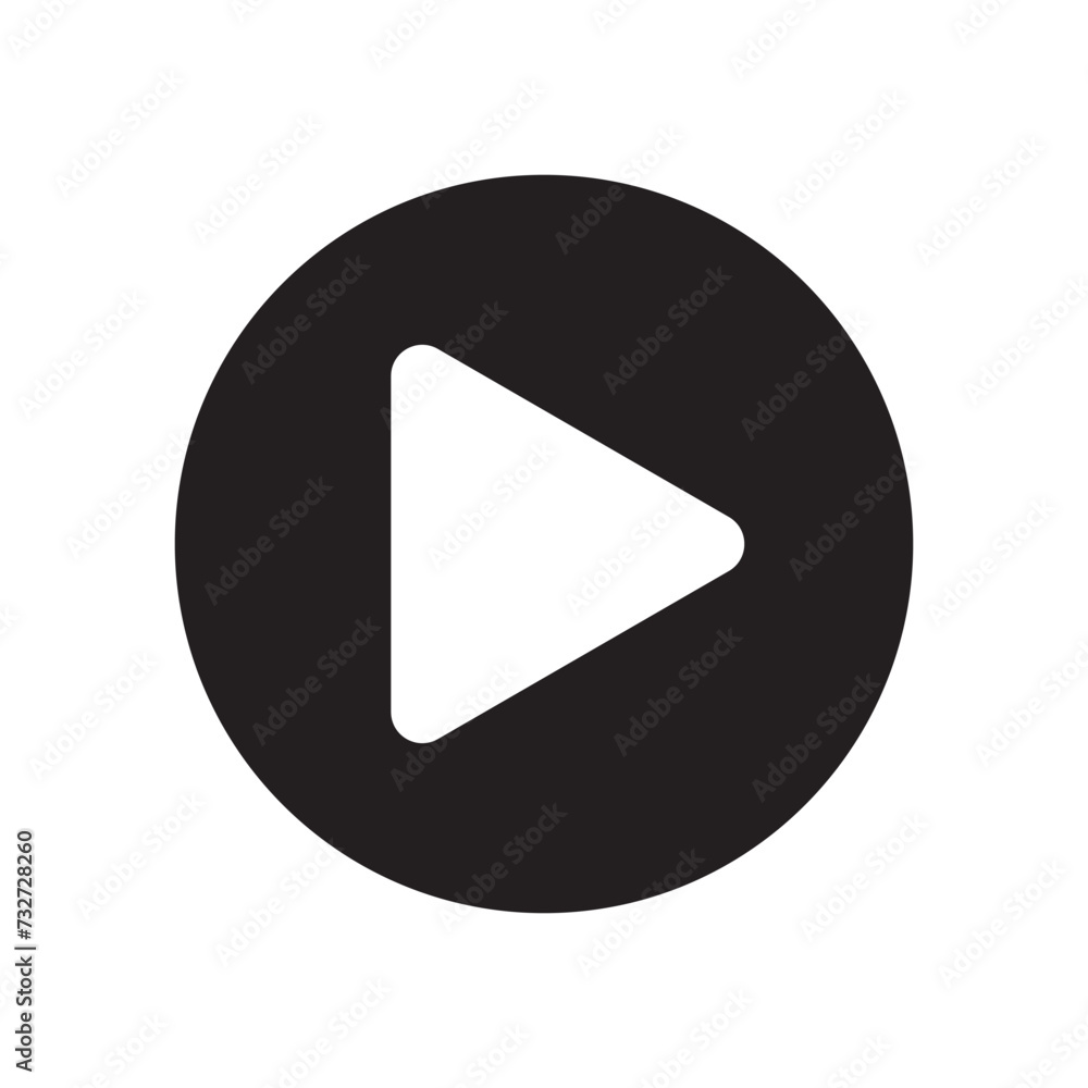 Play button icon. Play button vector icon Play button icon. Play button vector icon