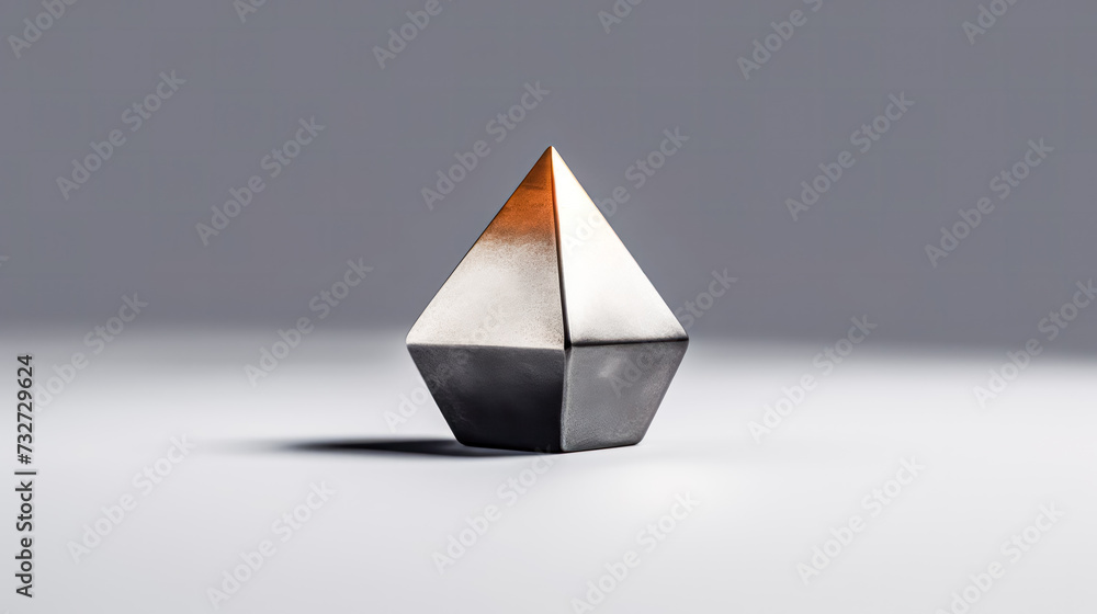 Fototapeta premium Concrete geometric shapes arranged on a gray background