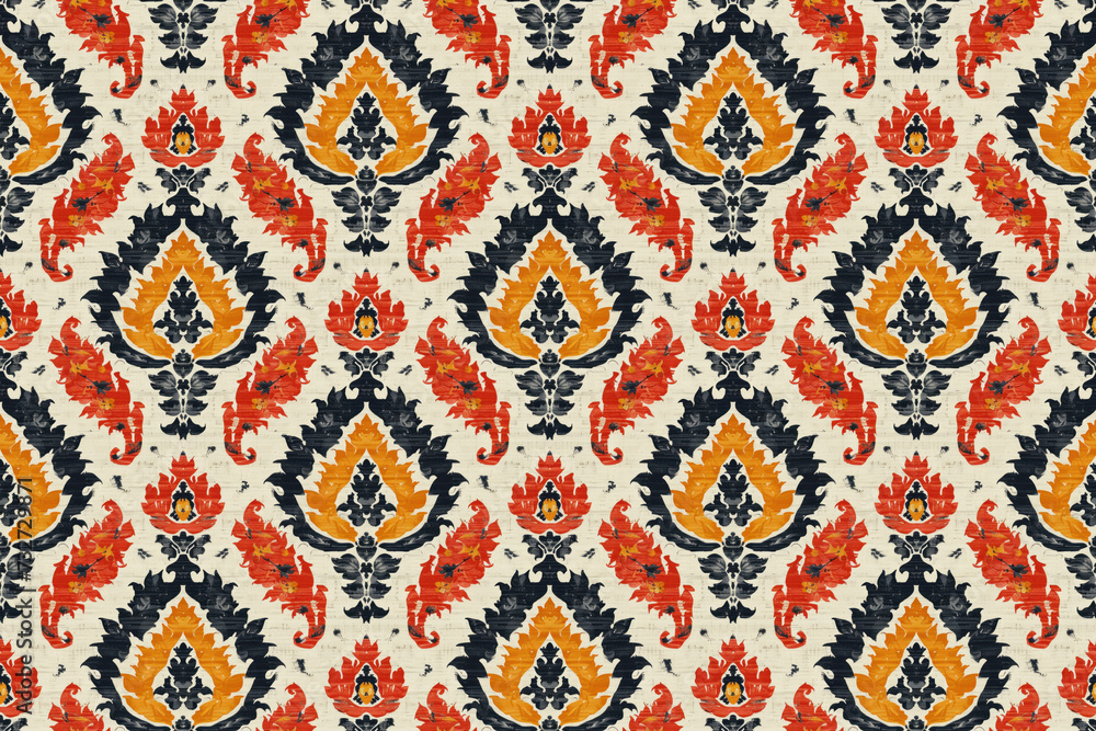 Traditional ikat pattern Traditional ikat pattern