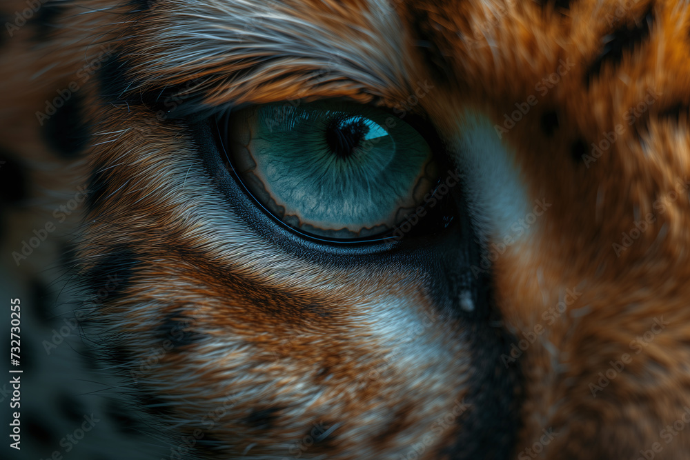 Close up of a leopard's eye, wildlife, animal iris