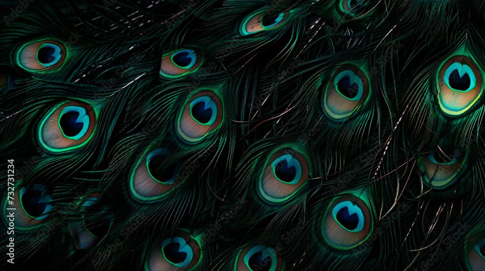 Obraz premium peacock feather texture background