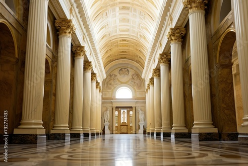 Building place of versatile  View of capitol or city hall is the municipal administration palace of Versailles AI Generated 
