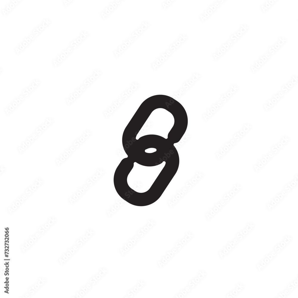 Chain link icon flat vector design Chain link icon flat vector design