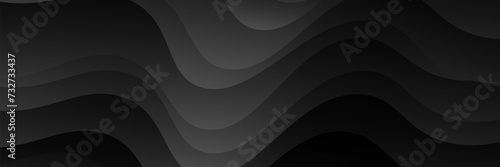 Gray paper waving abstract banner design. Elegant wavy vector background, vector