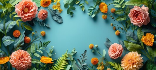 Happy Mother's Day, Women's Day, Valentine's Day or Birthday Banner. Blue background