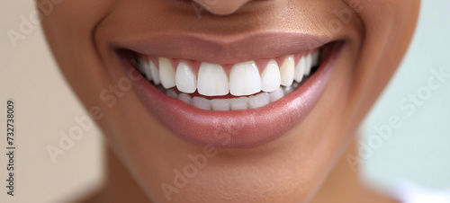Beautiful smile with clean white teeth