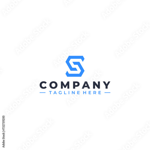 initial letter S logo design