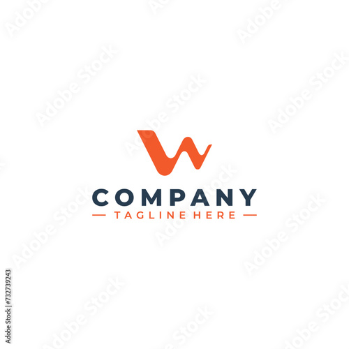 initial letter W logo design