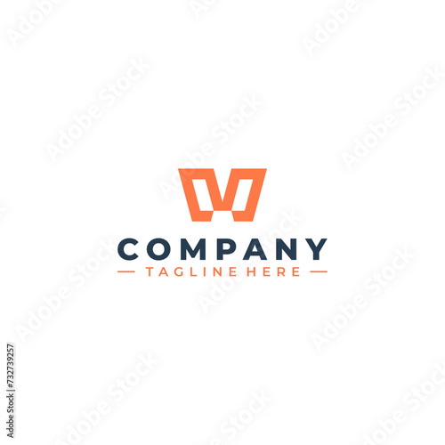 initial letter W logo design