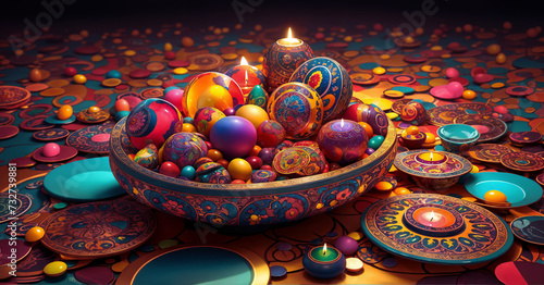 Fototapeta Naklejka Na Ścianę i Meble -  Abstract background with 3d shapes. ai