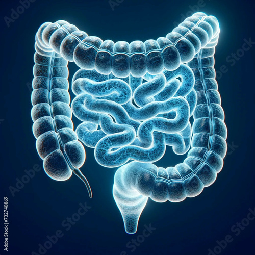 小腸と大腸のイラスト photo