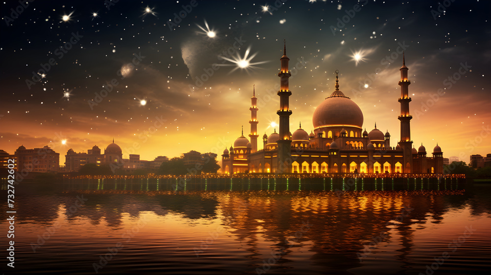 Celebrating the End of Ramadan: The Joyful and Devout Essence of Eid Mubarak Captured in an Image