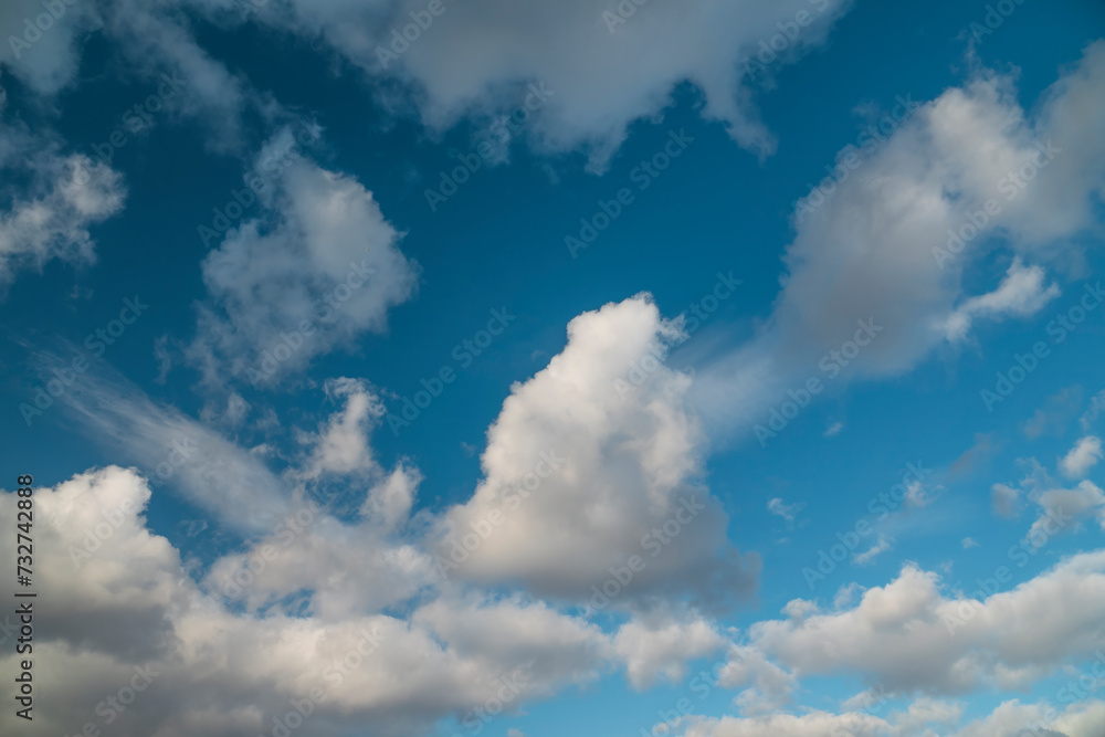 Blue sky with cumulus clouds. Blue sky with cumulus clouds.