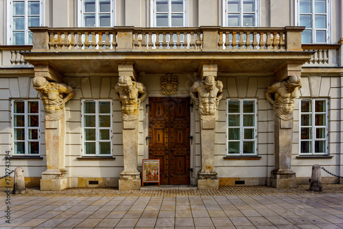 The entrance of the Museum of the University of Warsaw, Poland, October 2023. 