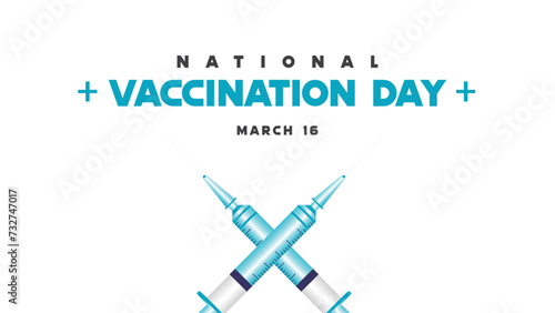 National vaccination day good for national vaccination day celebration. Social media post design, web banner, design elements, templates.