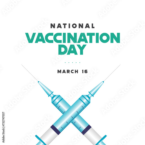 National vaccination day good for national vaccination day celebration. Social media post design, web banner, design elements, templates.