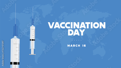 National vaccination day design with Global background. Social media post design, web banner, design elements, templates.