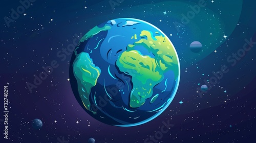 cartoon of planet earth