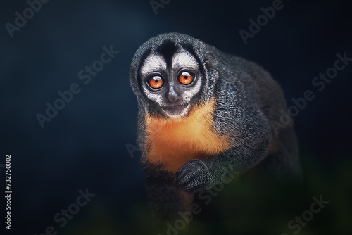 Three-striped Night Monkey (Aotus trivirgatus) or Northern Night Monkey photo