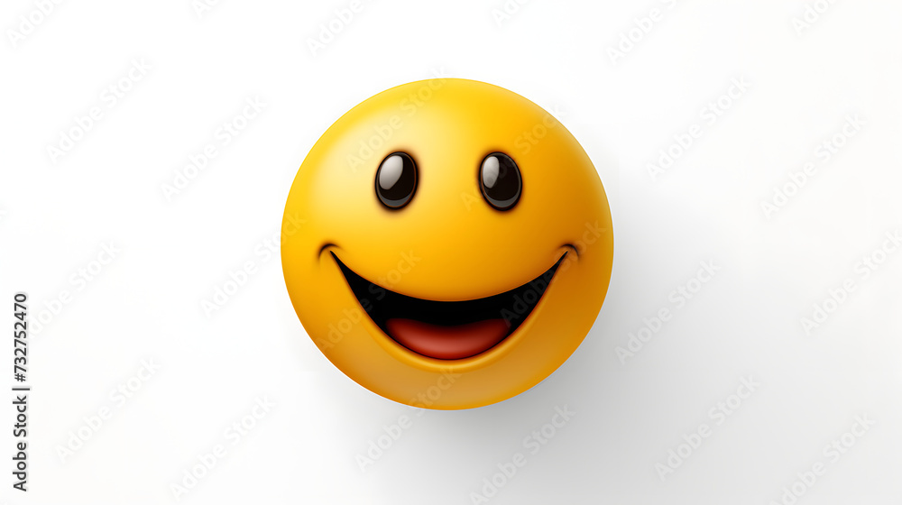 Fototapeta premium happy face emoji AI generative