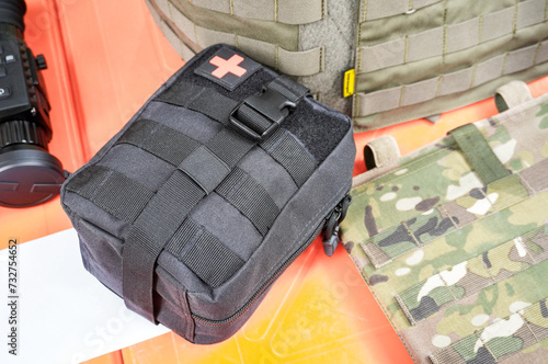 Compact russian military first aid kit, medical military bag