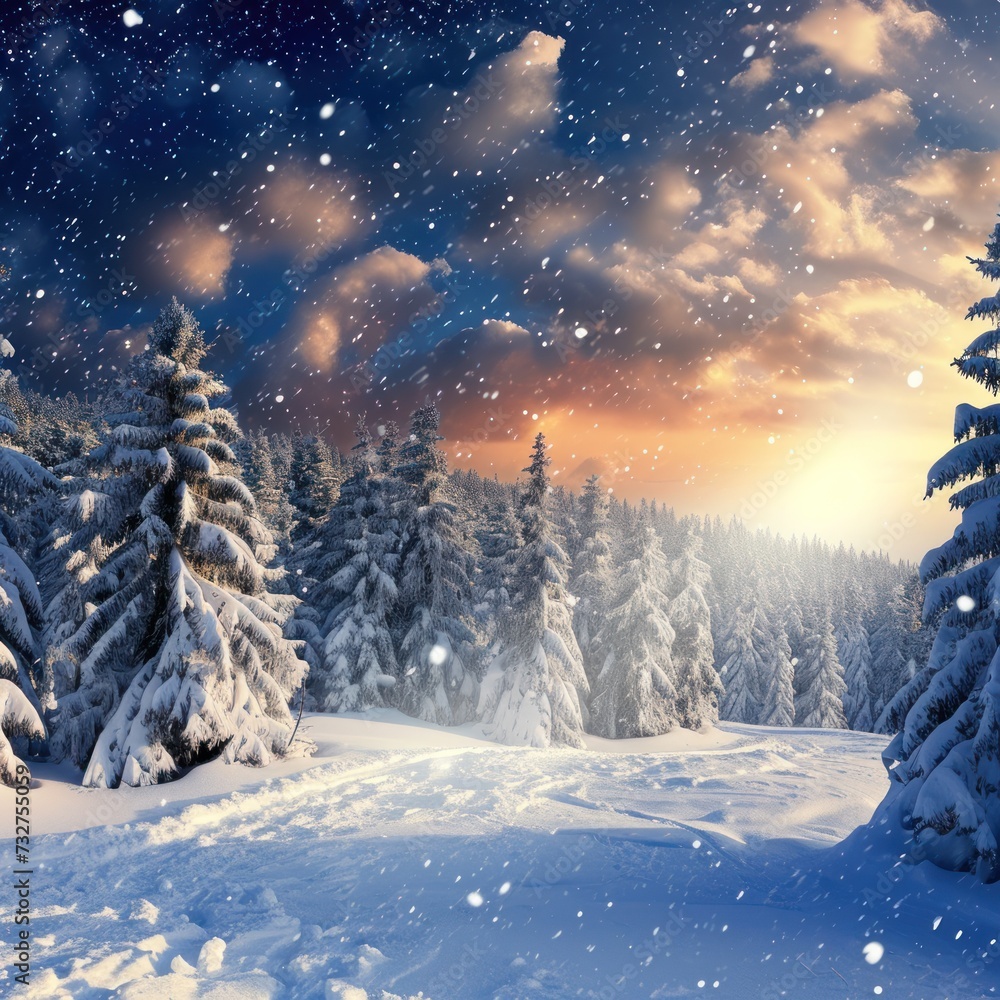 The atmosphere of a snowy place in winter is stunning, the houses and roads are filled with snow, the imagination of a beautiful place to immortalize and visit. Generative Ai The atmosphere of a snowy place in winter is stunning, the houses and roads are filled with snow, the imagination of a beautiful place to immortalize and visit. Generative Ai