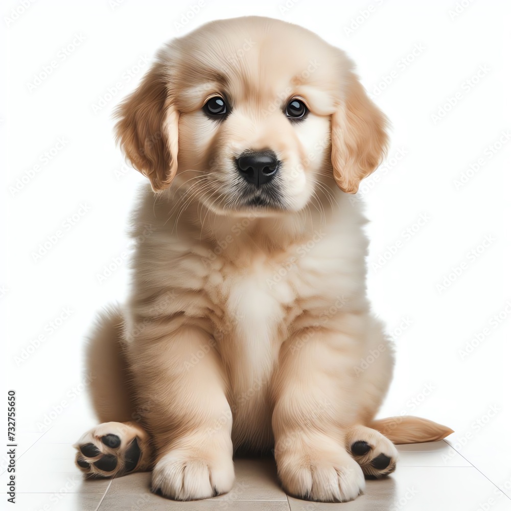 Golden Retriever Puppy Looking Pensive