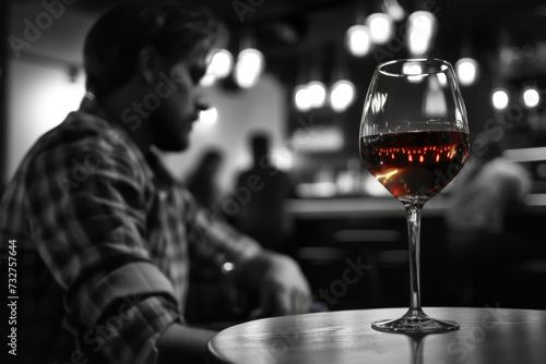 Alcohol in the concept of alcoholism, the dark world of an alcoholic. Background with selective focus and copy space